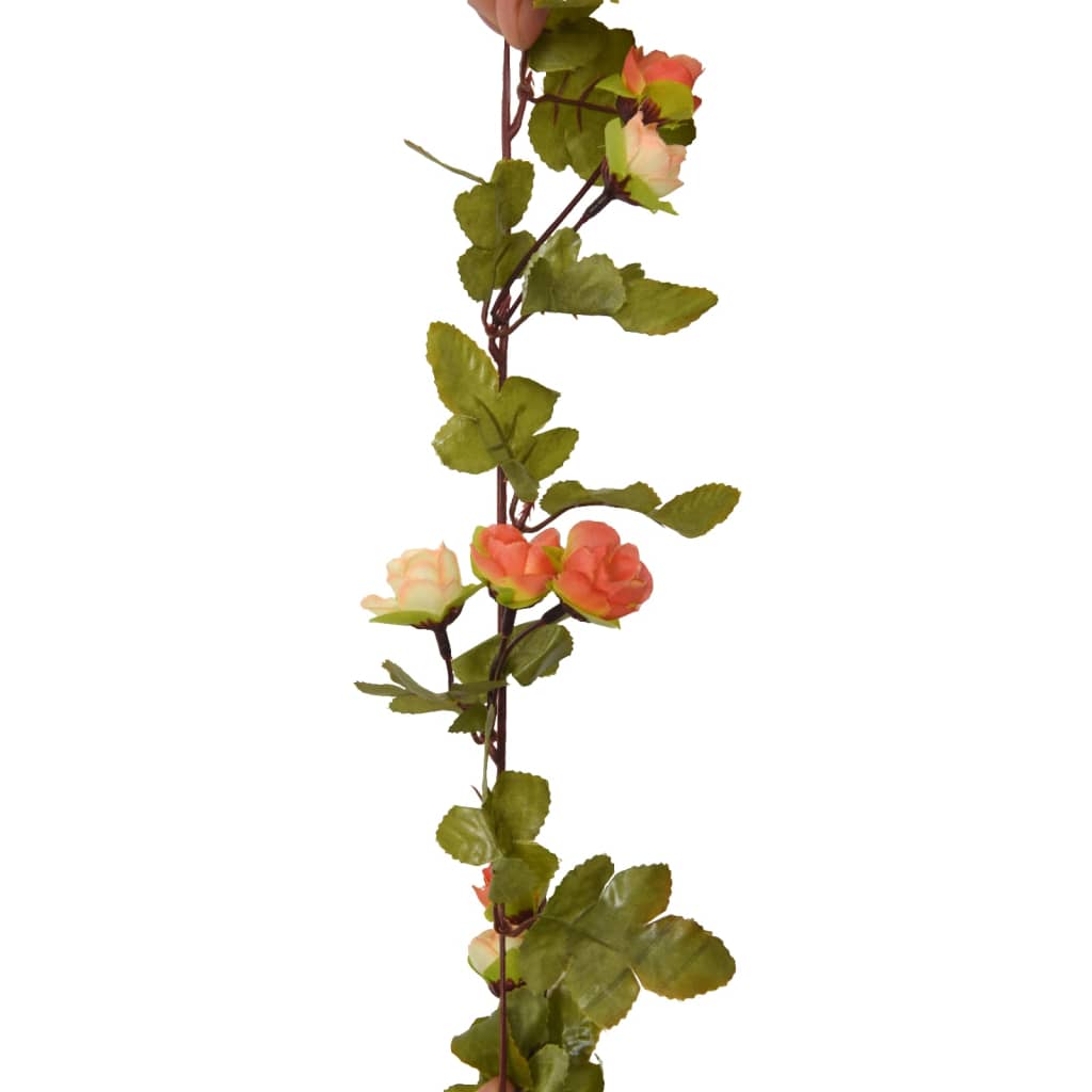 Ghirlande Fiori 6 pz Rosso Tramonto 215 cm