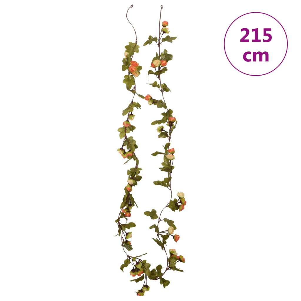 Ghirlande Fiori 6 pz Rosso Tramonto 215 cm