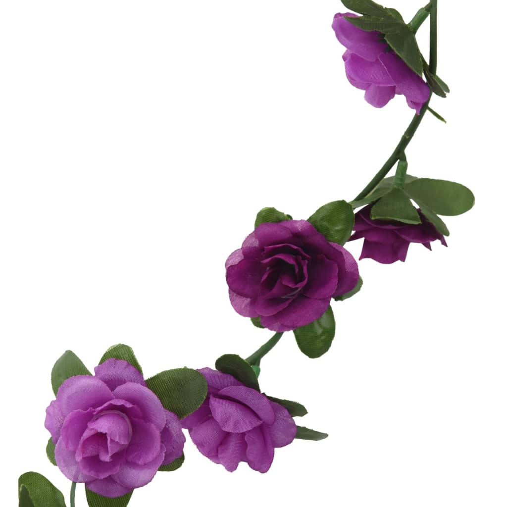 Ghirlande Fiori 6 pz Viola Chiaro 240 cm