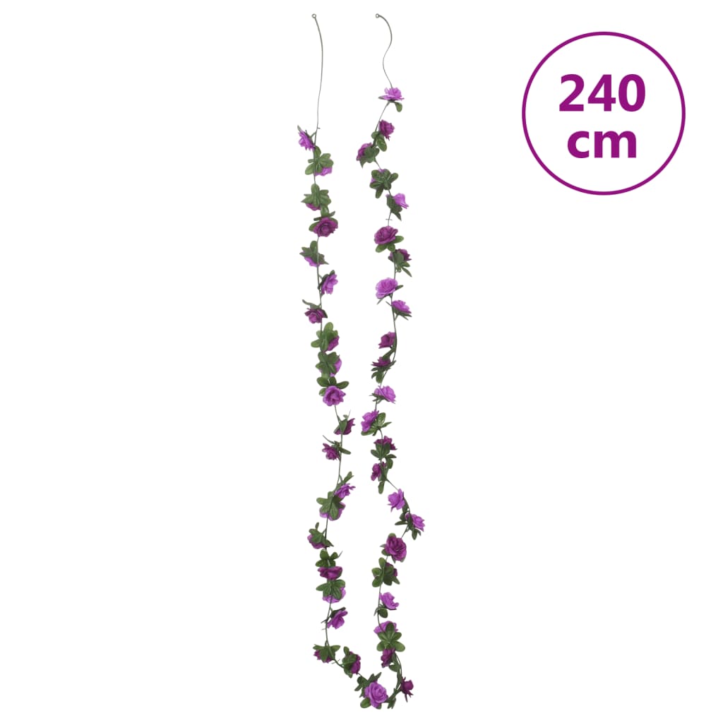 Ghirlande Fiori 6 pz Viola Chiaro 240 cm