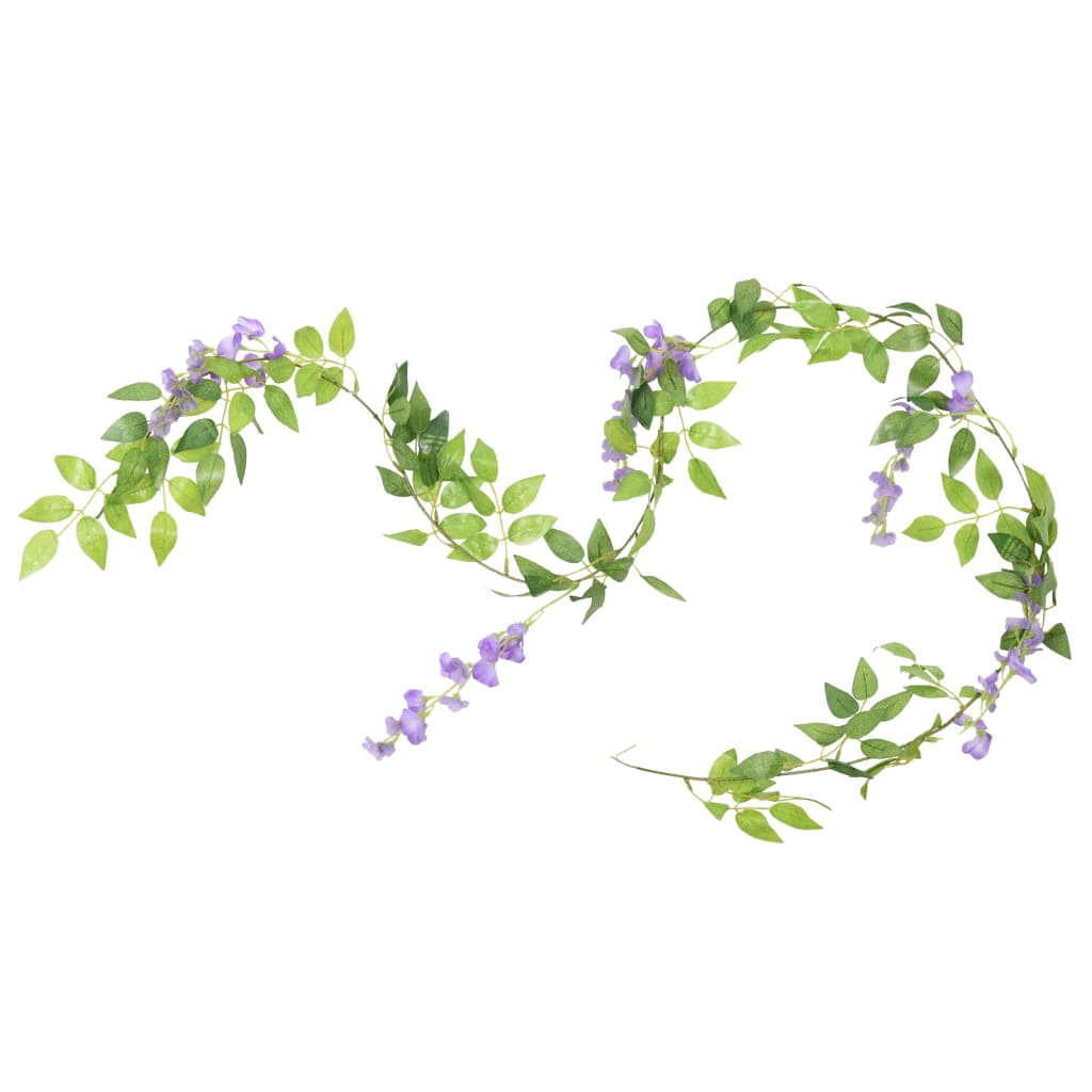 Ghirlande Fiori 6 pz Viola 200 cm