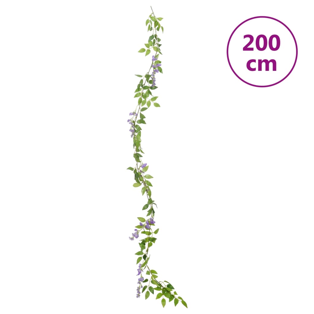Ghirlande Fiori 6 pz Viola 200 cm