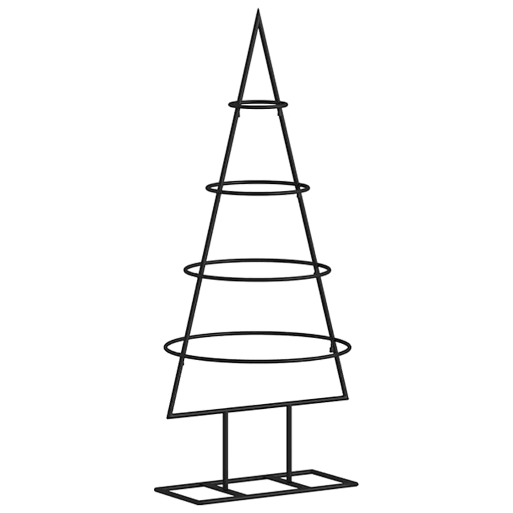 Albero di Natale Decorativo in Metallo Nero 60 cm