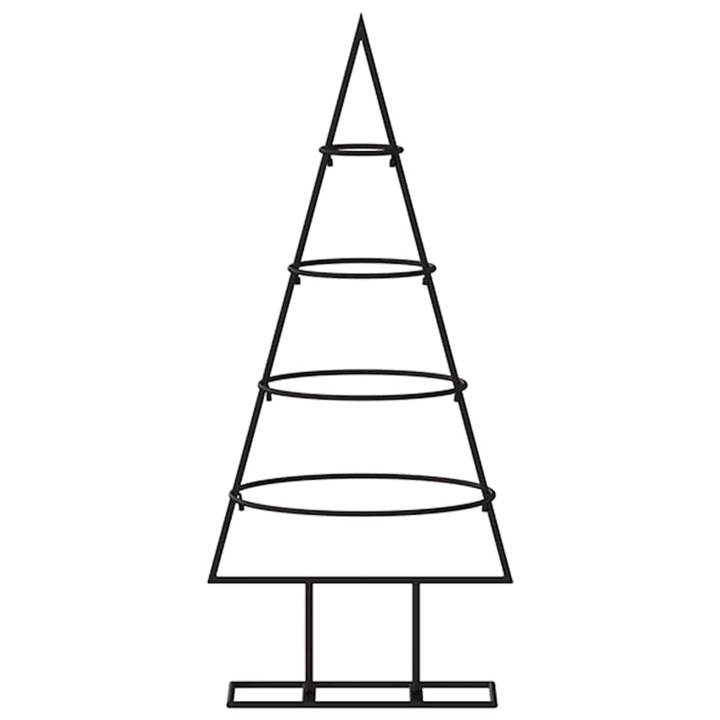 Albero di Natale Decorativo in Metallo Nero 60 cm