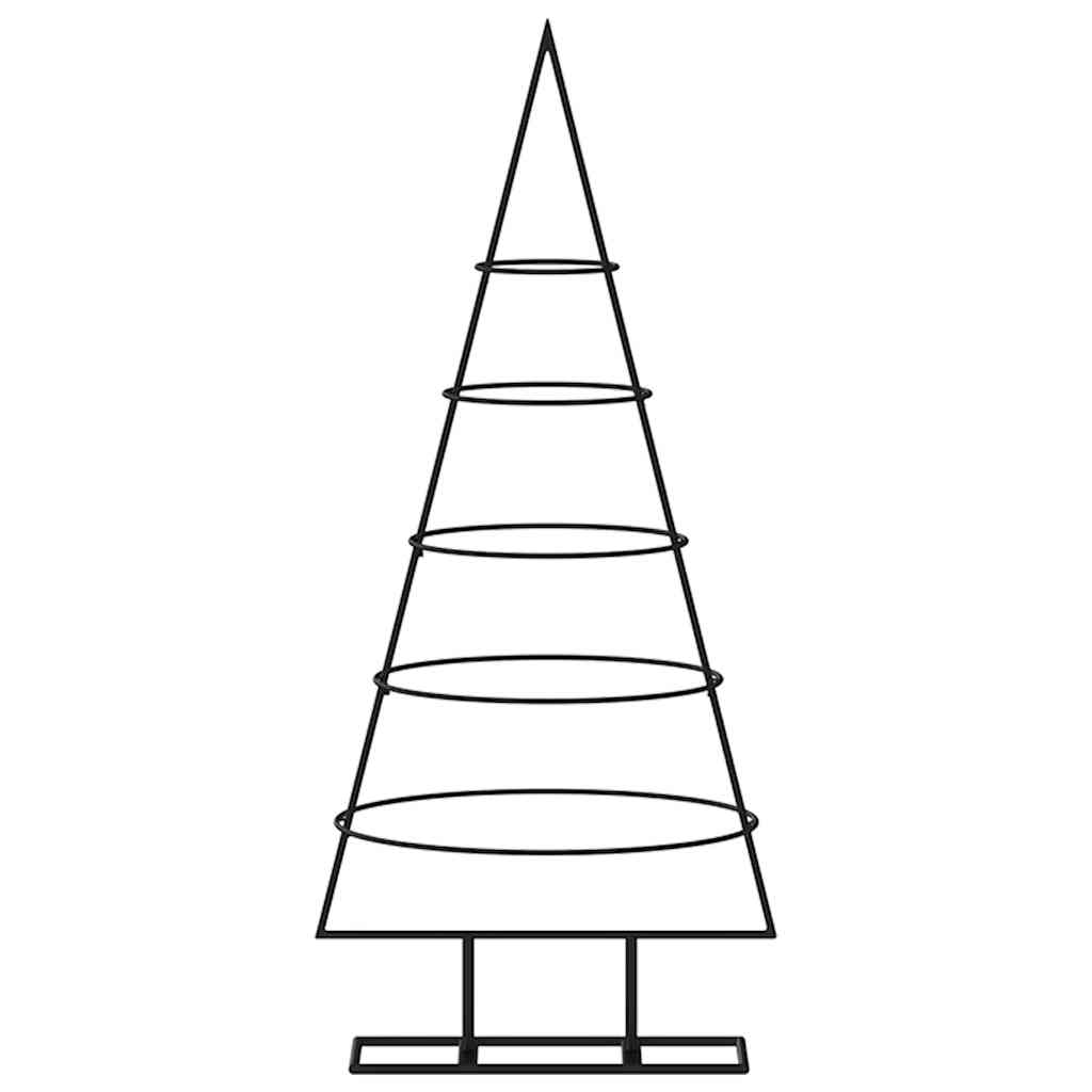 Albero di Natale Decorativo in Metallo Nero 90 cm