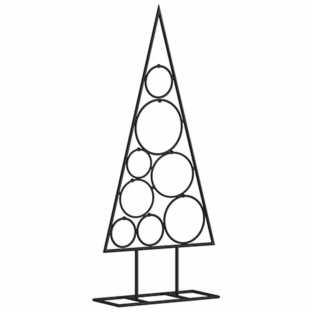 Albero di Natale Decorativo in Metallo Nero 60 cm