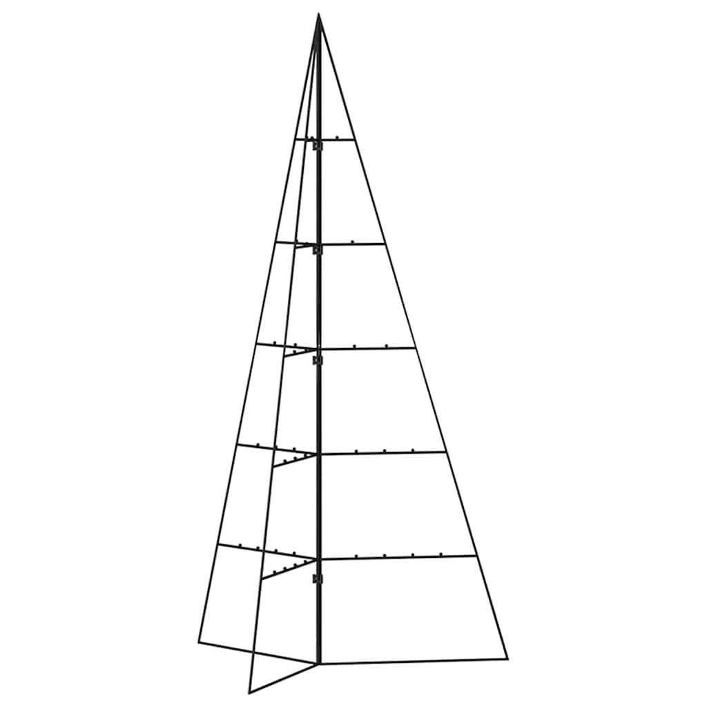 Albero di Natale Decorativo in Metallo Nero 100 cm