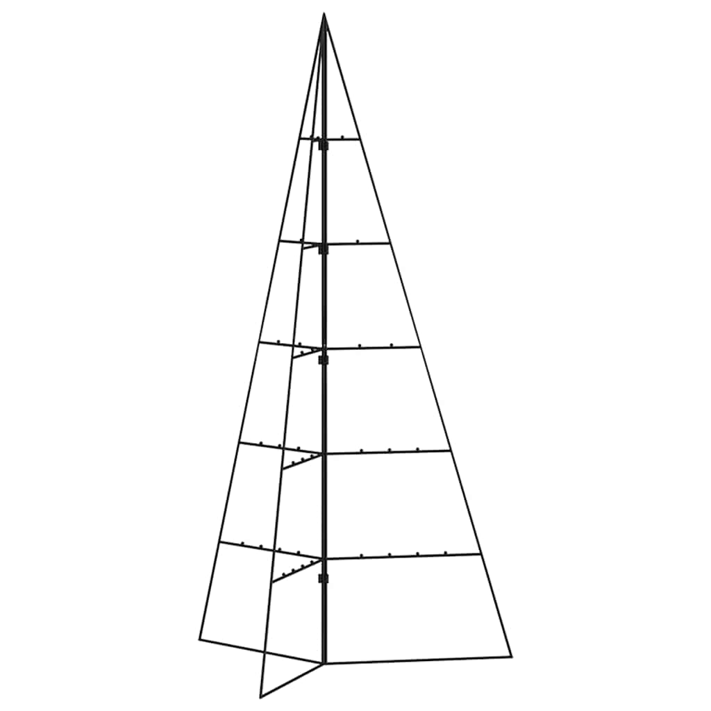 Albero di Natale Decorativo in Metallo Nero 100 cm