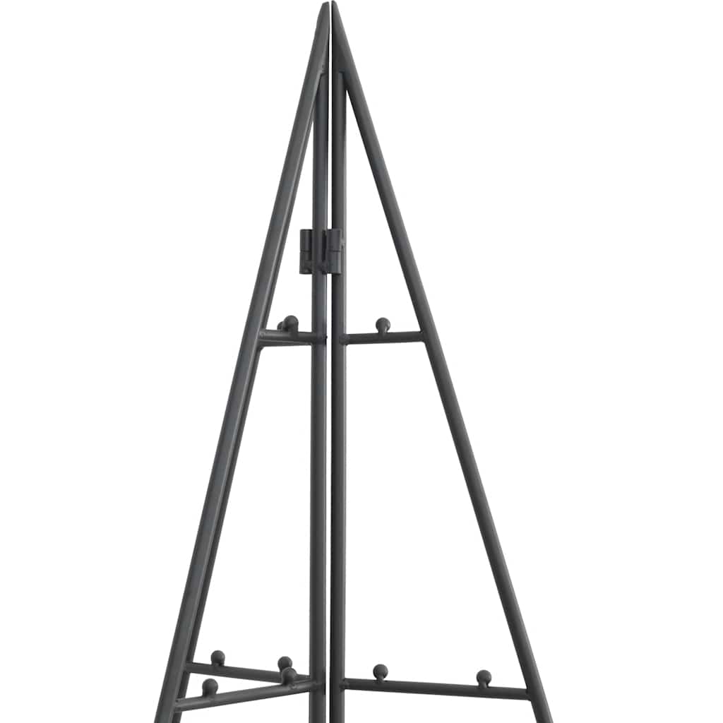 Albero di Natale Decorativo in Metallo Nero 180 cm