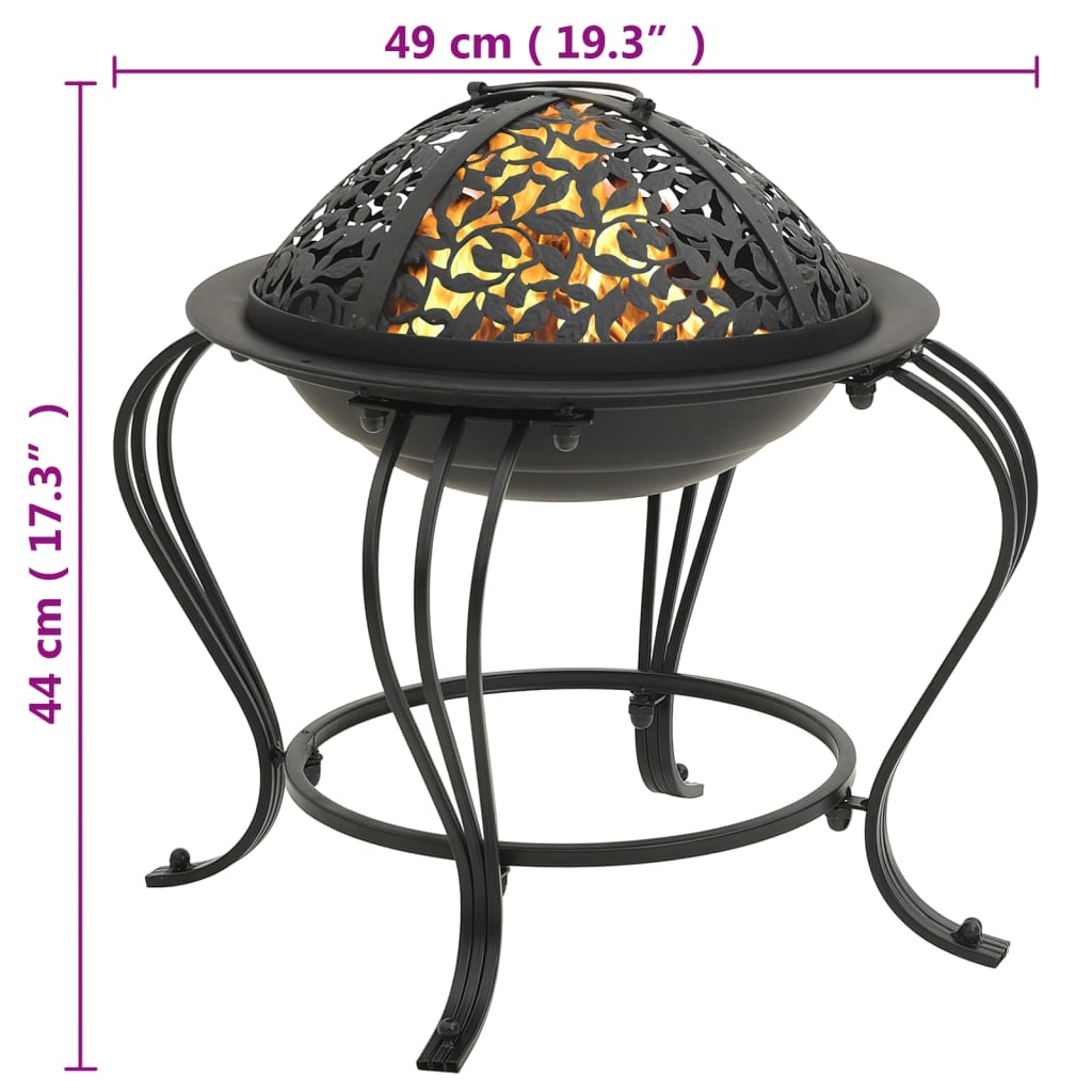 Braciere con Attizzatoio 49 cm in Acciaio