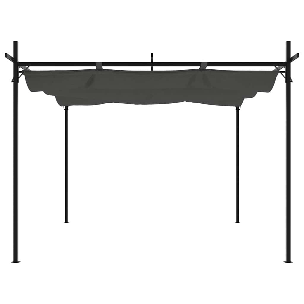 Pergola con Tetto Retrattile Antracite 295x292x230 cm