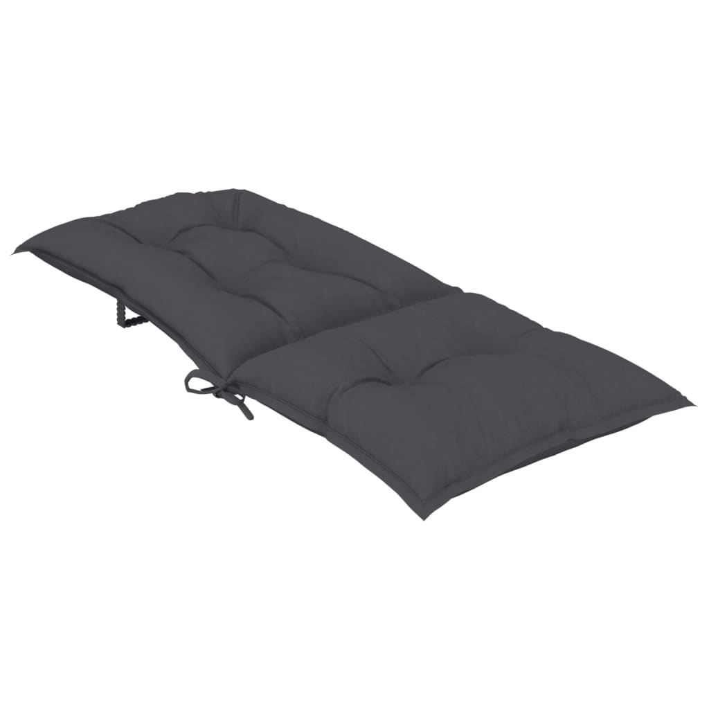 Cuscini per Sedie 6 pz Antracite 120x50x7 cm in Tessuto