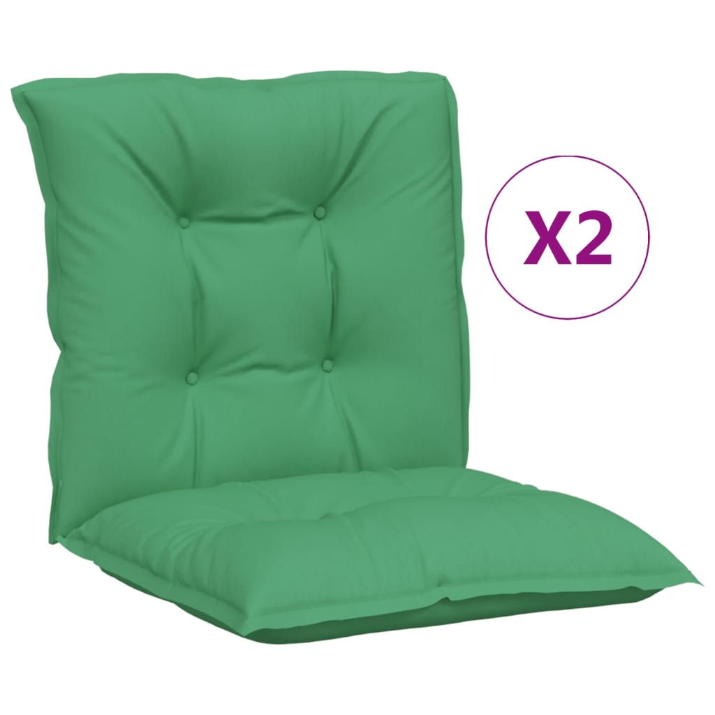 Cuscini per Sedia da Giardino 2 pz Verdi 100x50x7 cm in Tessuto