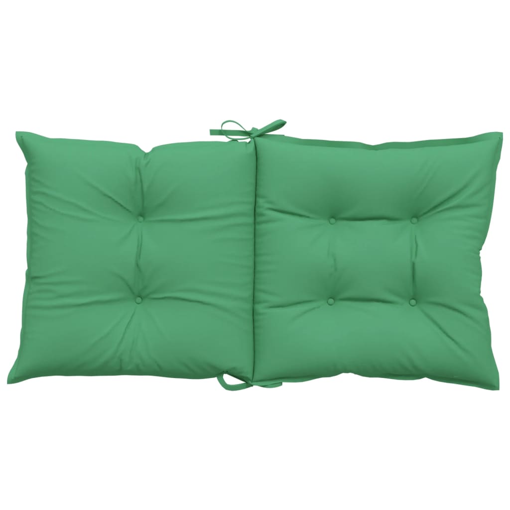 Cuscini per Sedia da Giardino 2 pz Verdi 100x50x7 cm in Tessuto