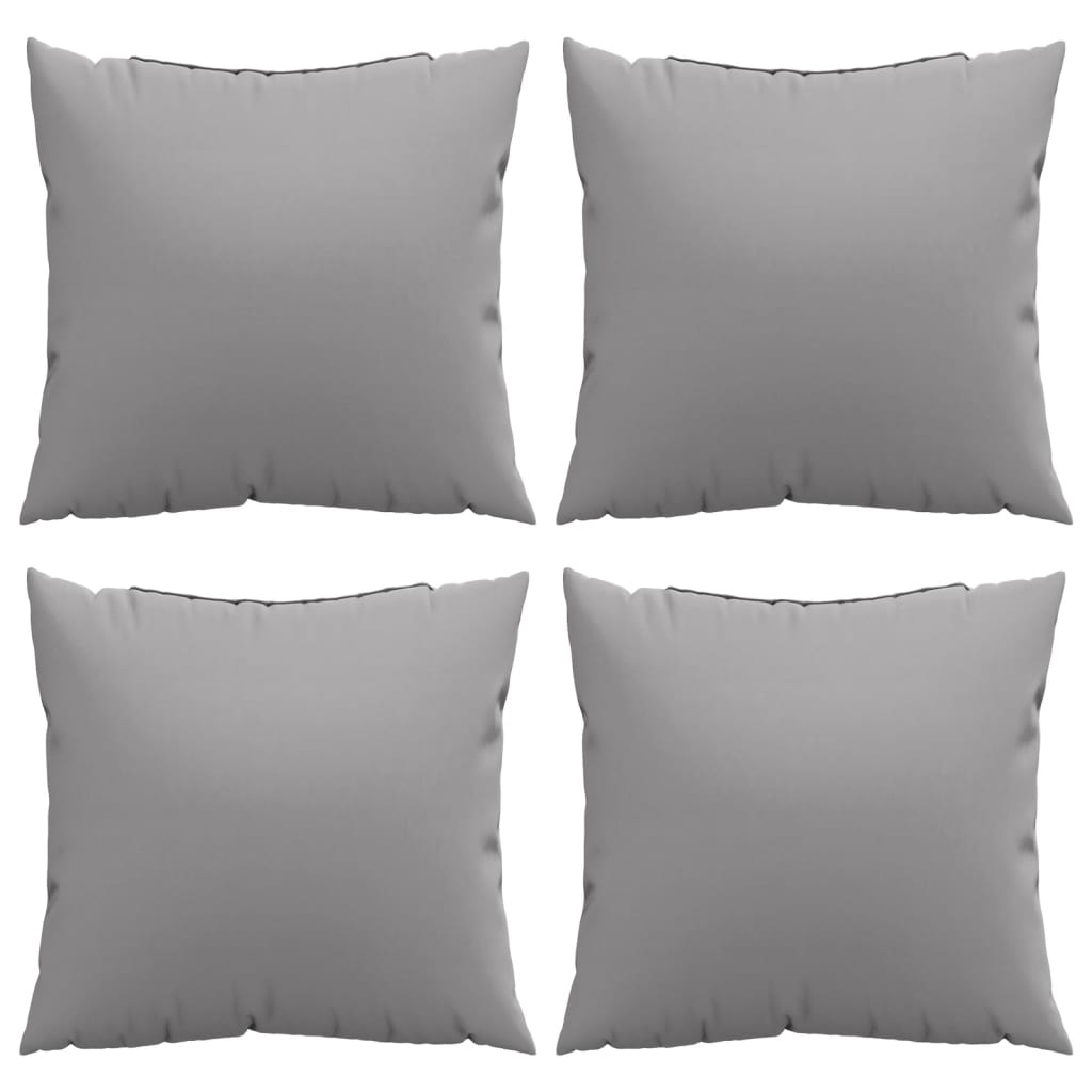 Cuscini per Divano 4 pz Grigio 40x40 cm in Tessuto
