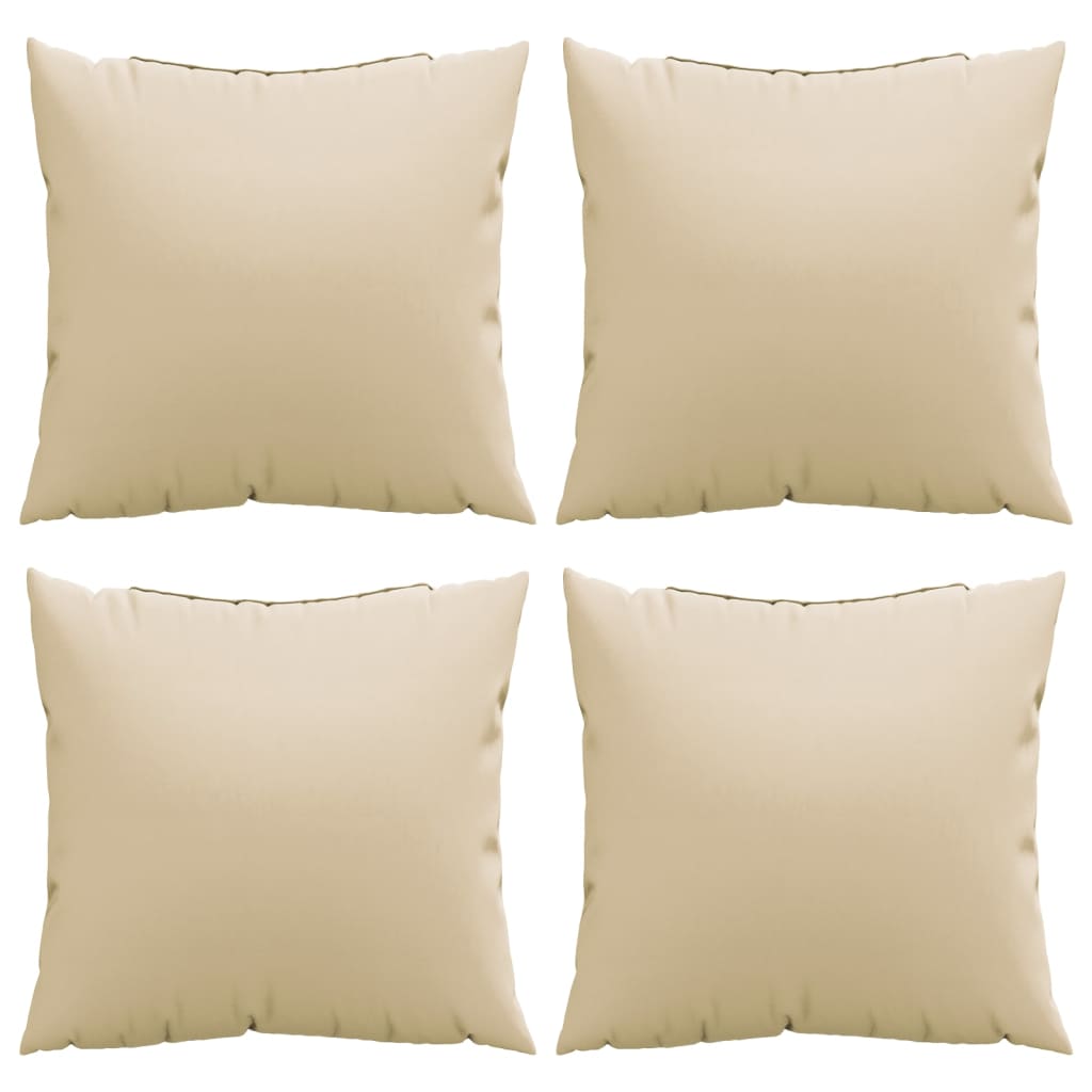 Cuscini per Divano 4 pz Beige 40x40 cm in Tessuto
