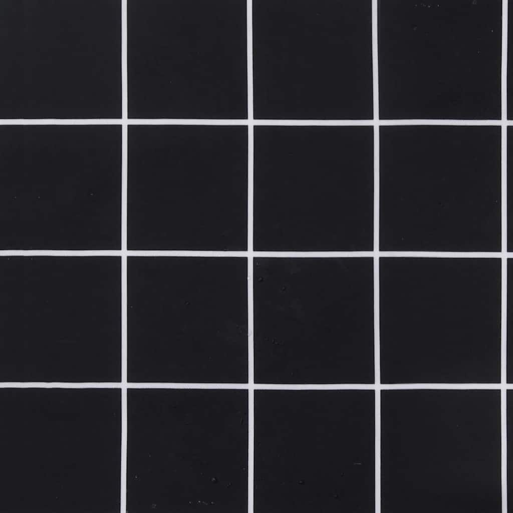 Cuscini Scatter 4 pz Tessuto in Poliestere Quadro Nero