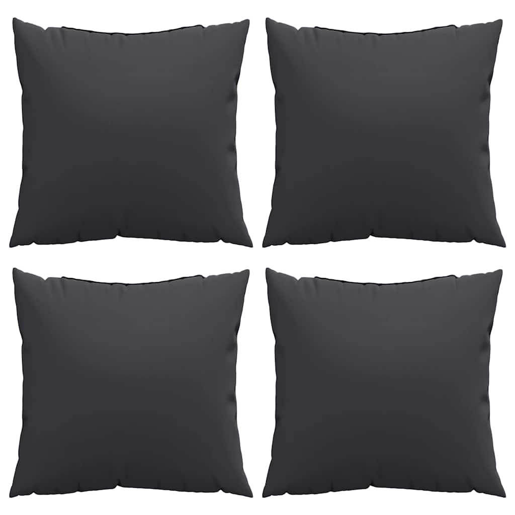 Cuscini per Divano 4 pz Neri 50x50 cm in Tessuto