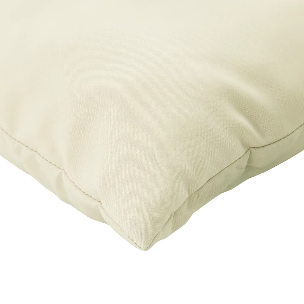 Cuscini per Divano 4 pz Crema 60x60 cm in Tessuto