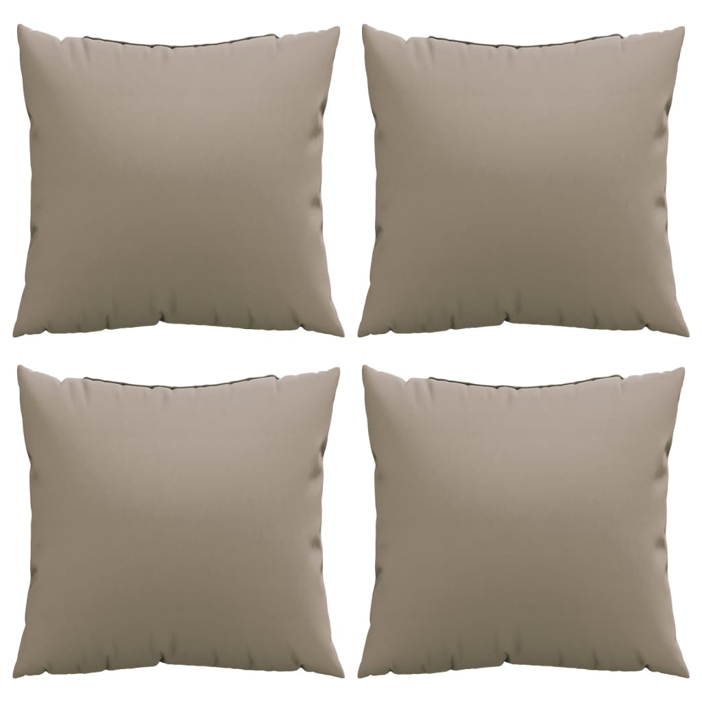 Cuscini per Divano 4 pz Tortora 60x60 cm in Tessuto