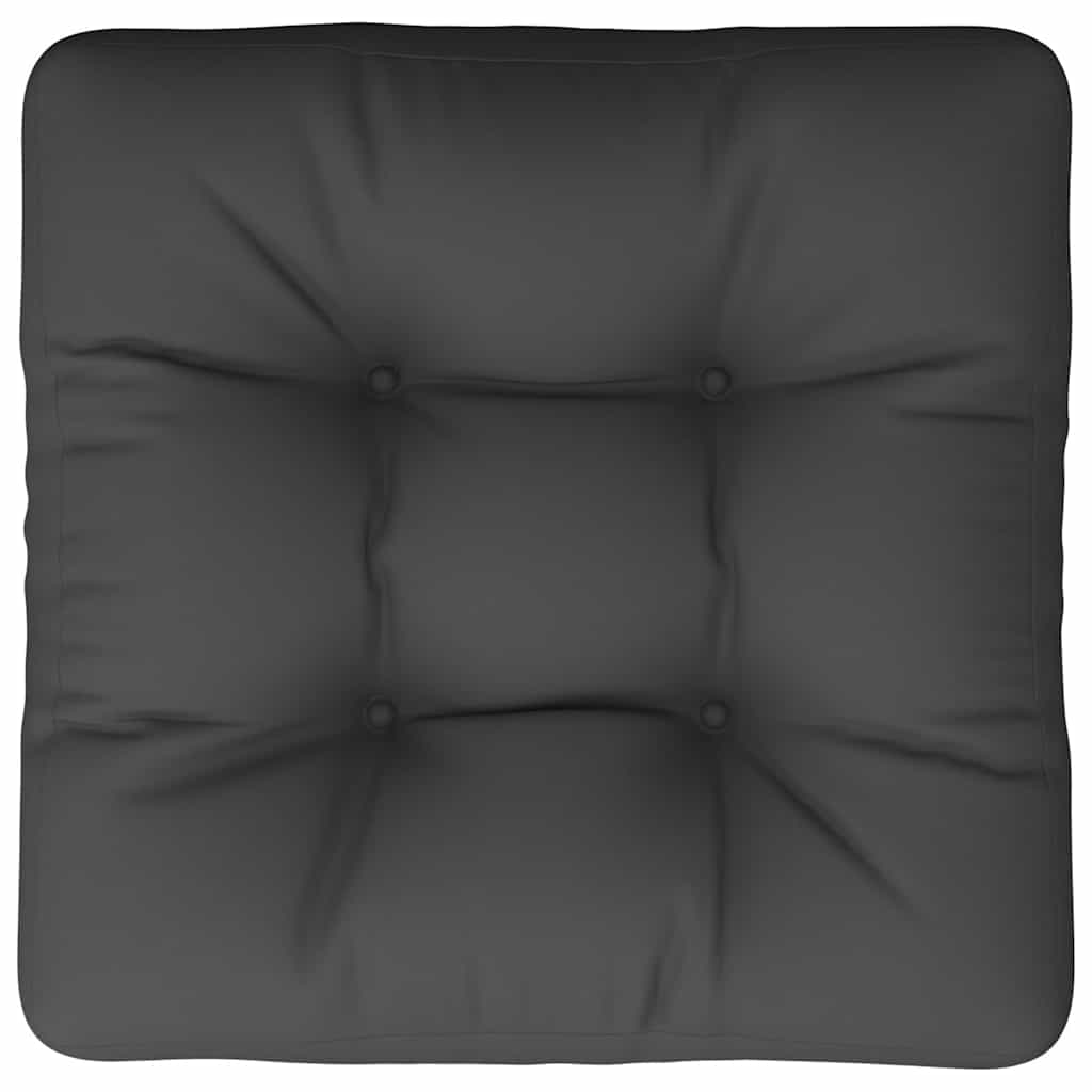 Cuscino per Pallet Nero 50x50x12 cm in Tessuto