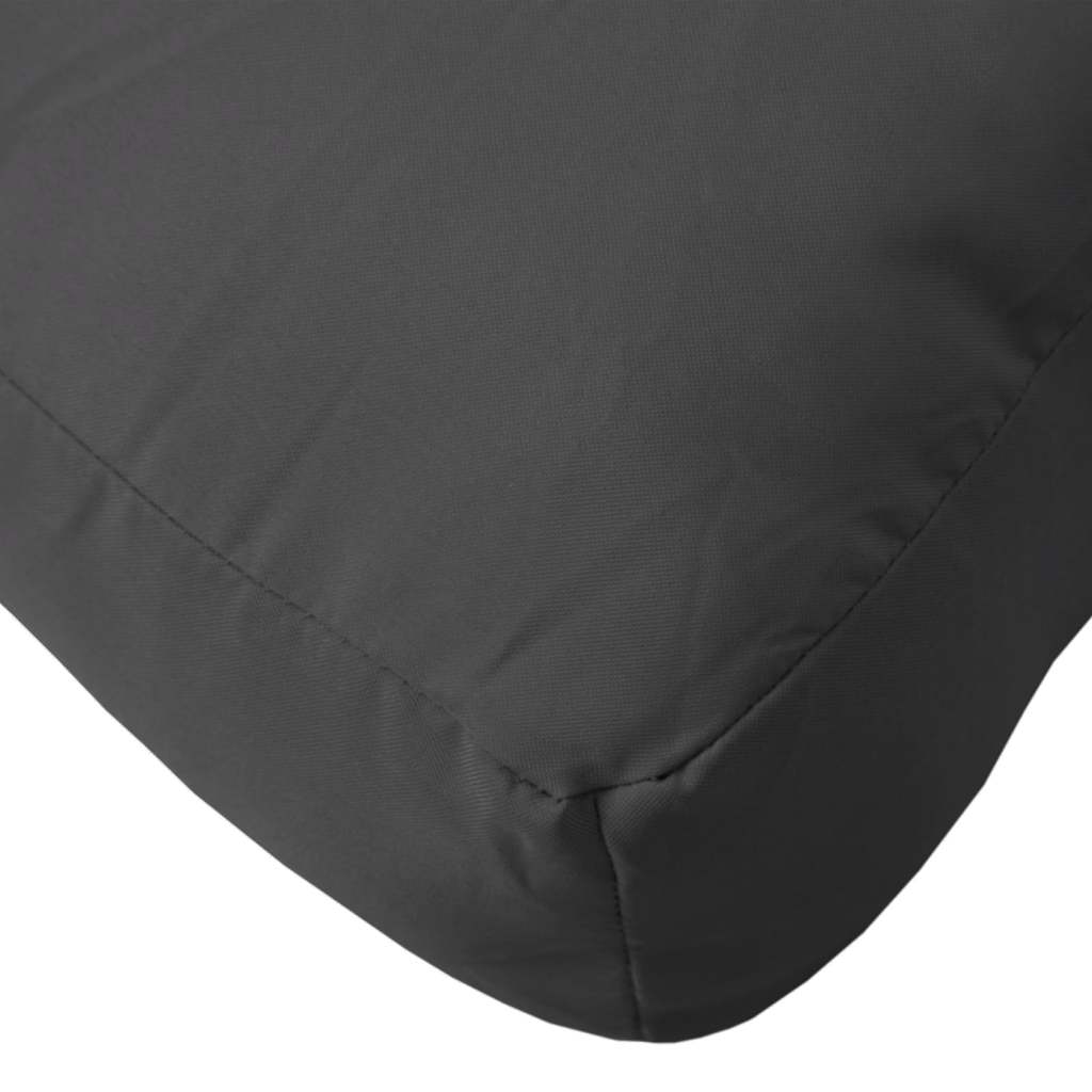 Cuscino per Pallet Nero 50x50x12 cm in Tessuto