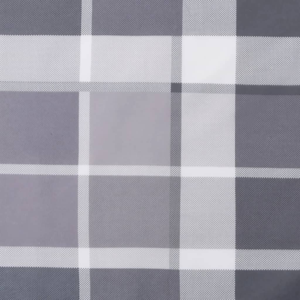 Cuscino per Pallet Motivo a Quadri Grigi 50x50x12 cm in Tessuto