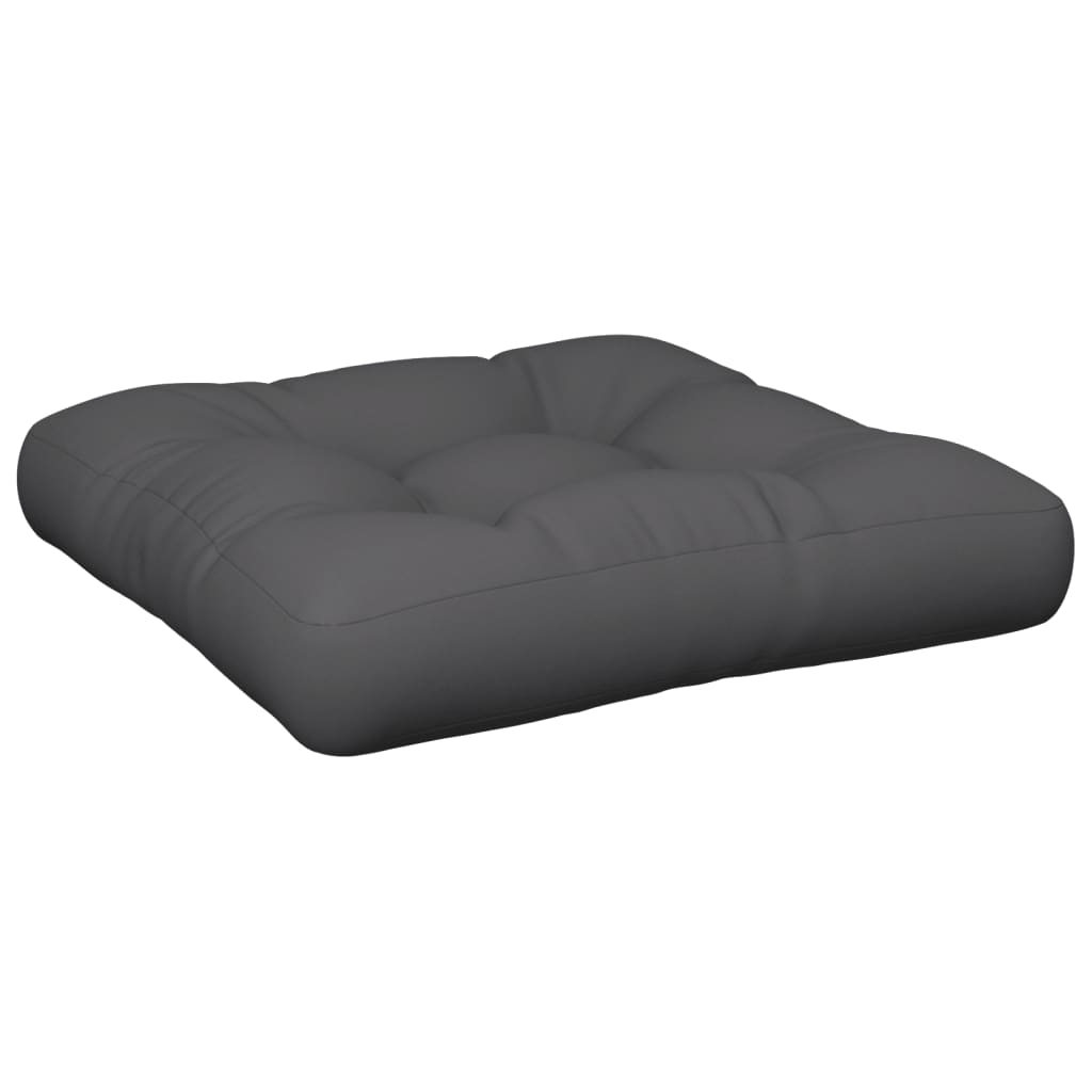 Cuscino per Pallet Antracite 60x60x12 cm in Tessuto
