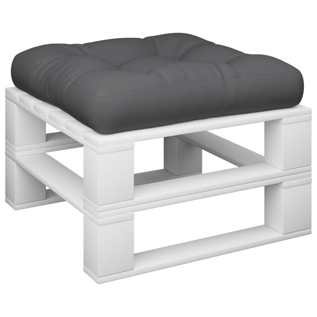 Cuscino per Pallet Antracite 60x60x12 cm in Tessuto
