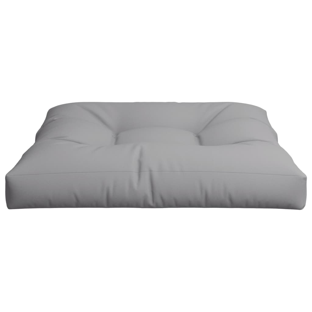 Cuscino per Pallet Grigio 70x70x12 cm in Tessuto