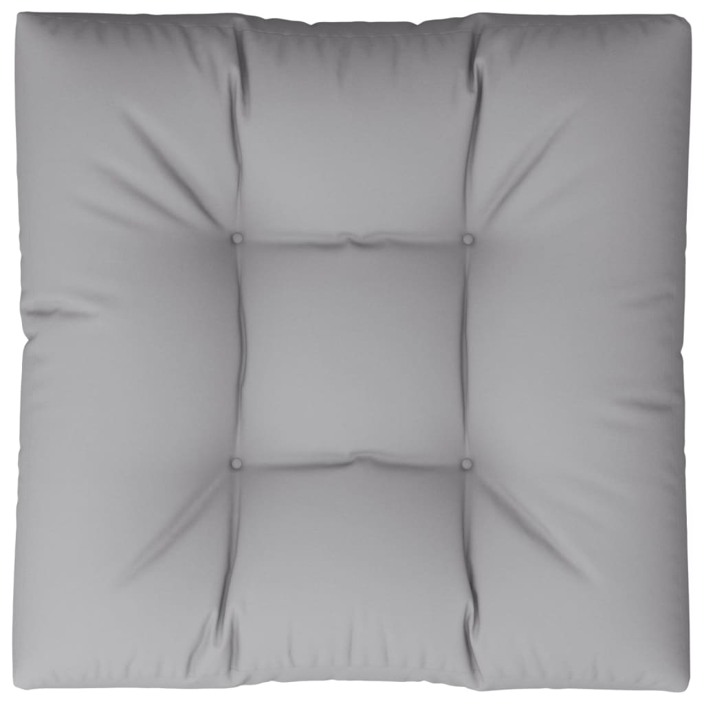 Cuscino per Pallet Grigio 70x70x12 cm in Tessuto