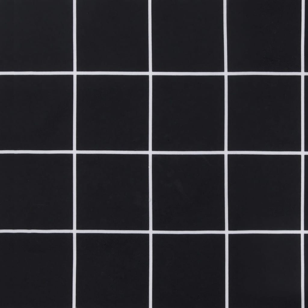 Cuscino per Pallet Motivo a Quadri Nero 70x70x12 cm in Tessuto