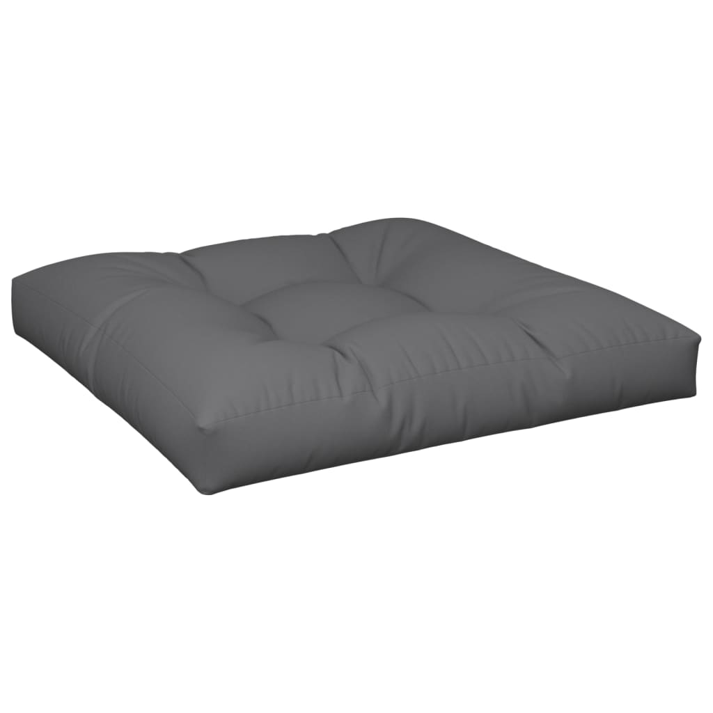 Cuscino per Pallet Antracite 80x80x12 cm in Tessuto