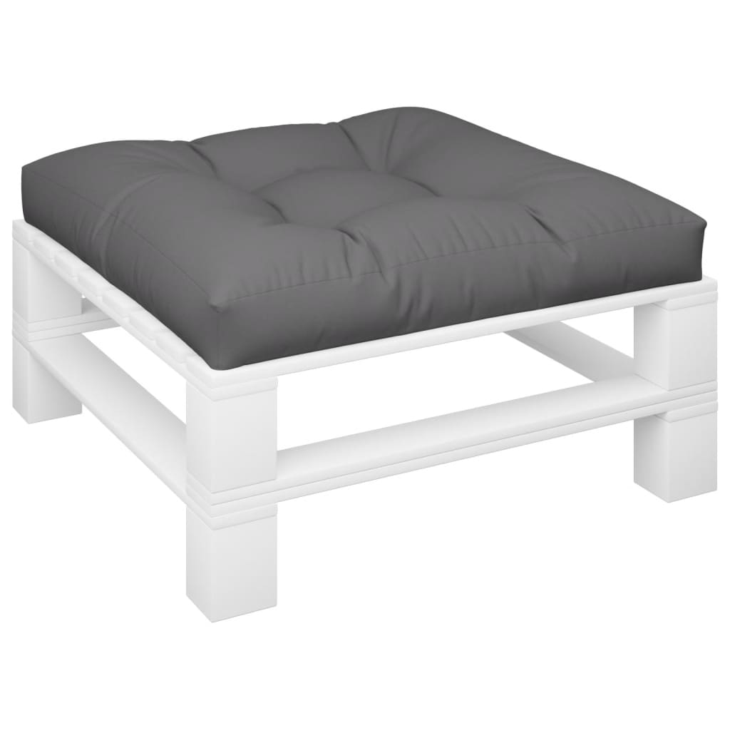 Cuscino per Pallet Antracite 80x80x12 cm in Tessuto