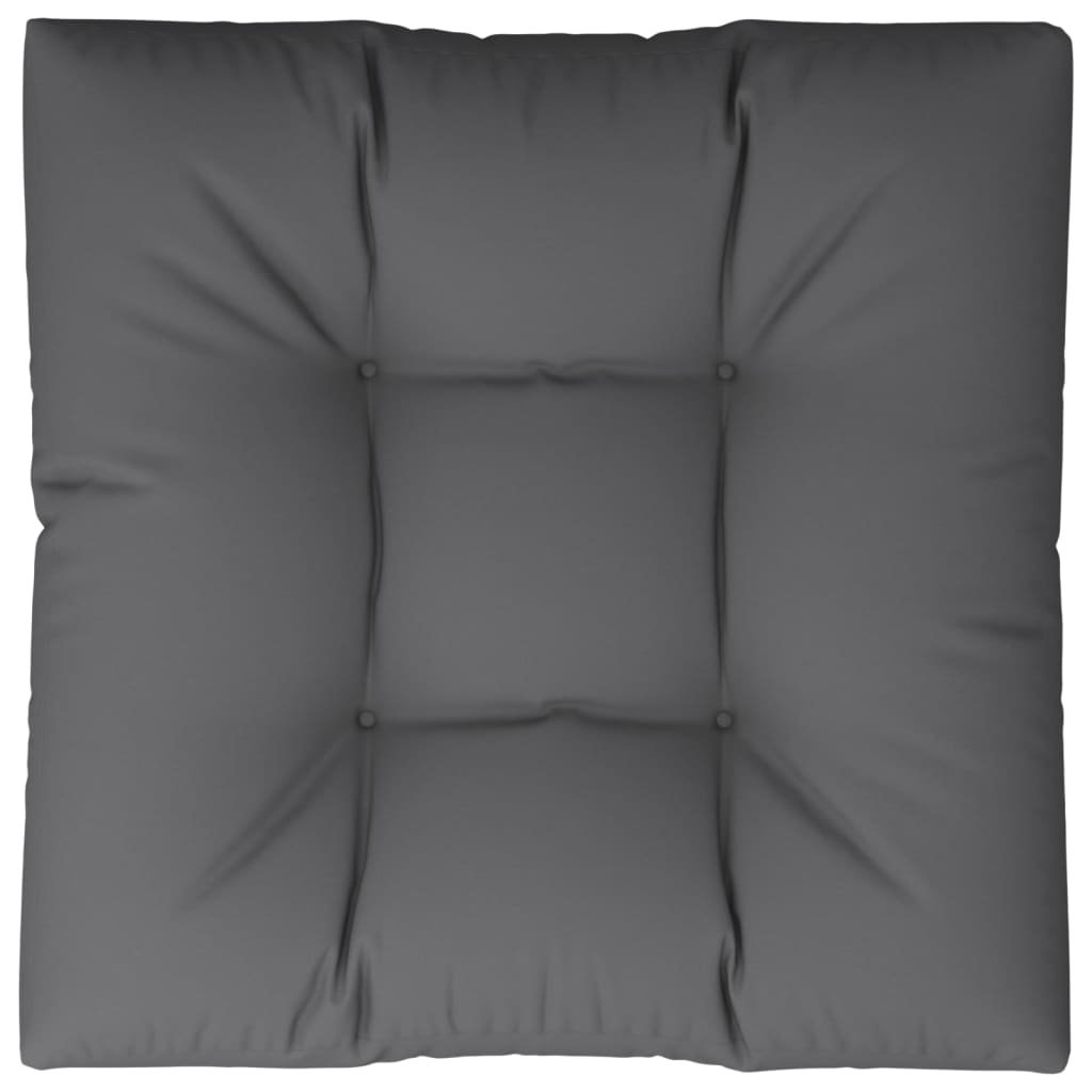 Cuscino per Pallet Antracite 80x80x12 cm in Tessuto