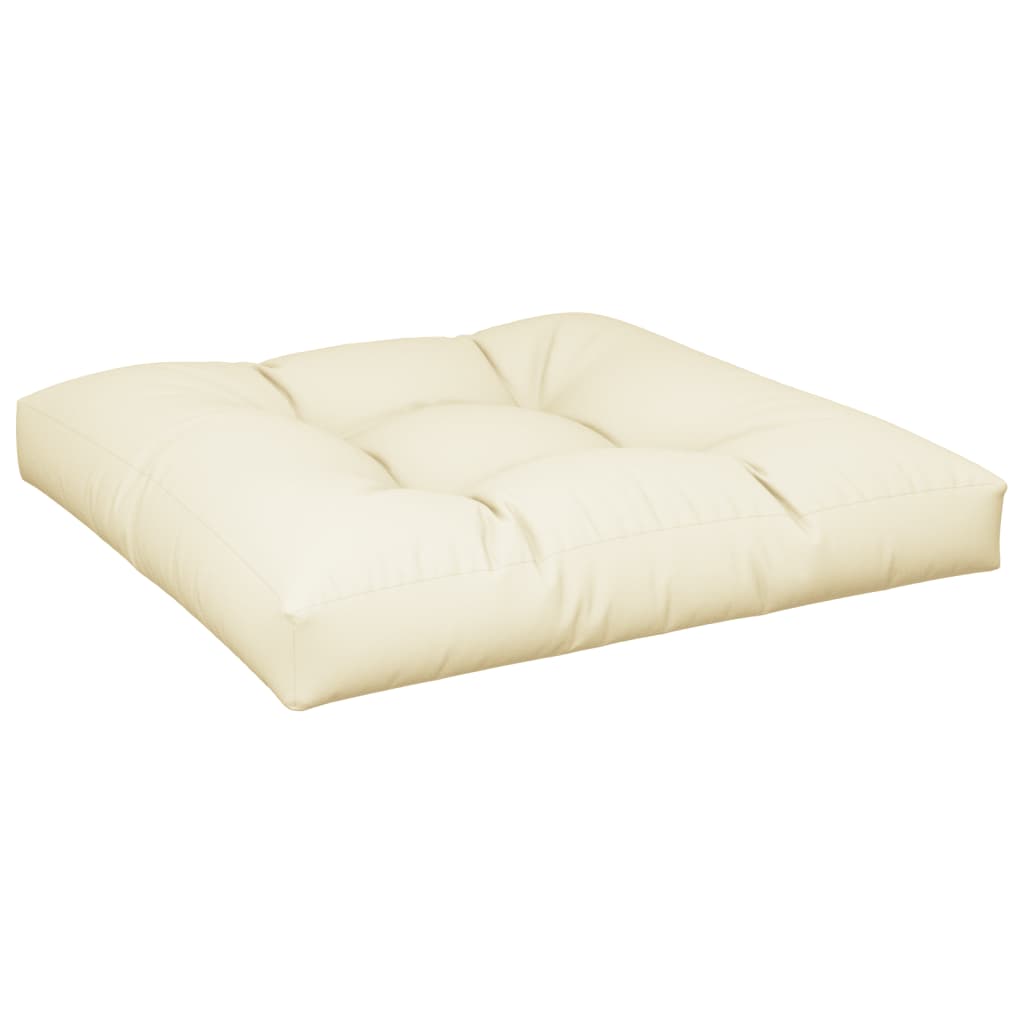 Cuscino per Pallet Crema 80x80x12 cm in Tessuto