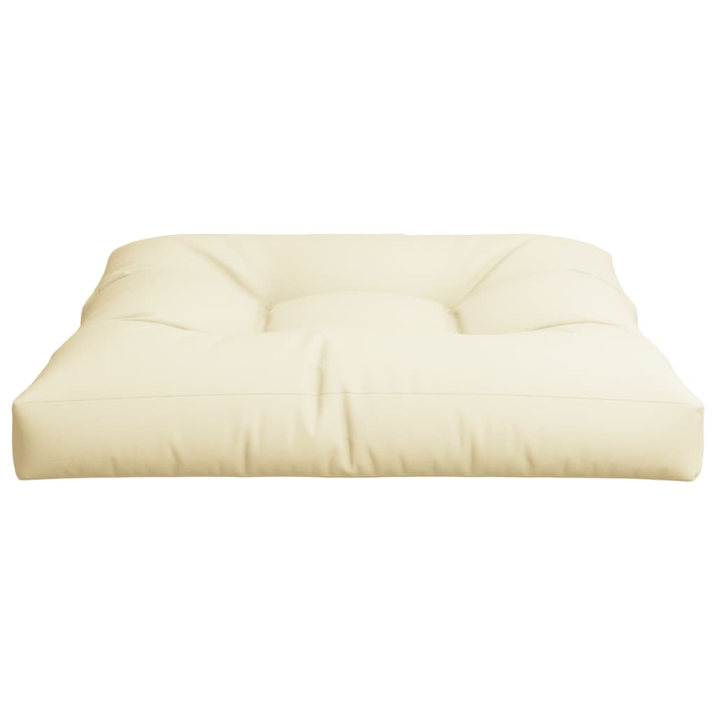 Cuscino per Pallet Crema 80x80x12 cm in Tessuto