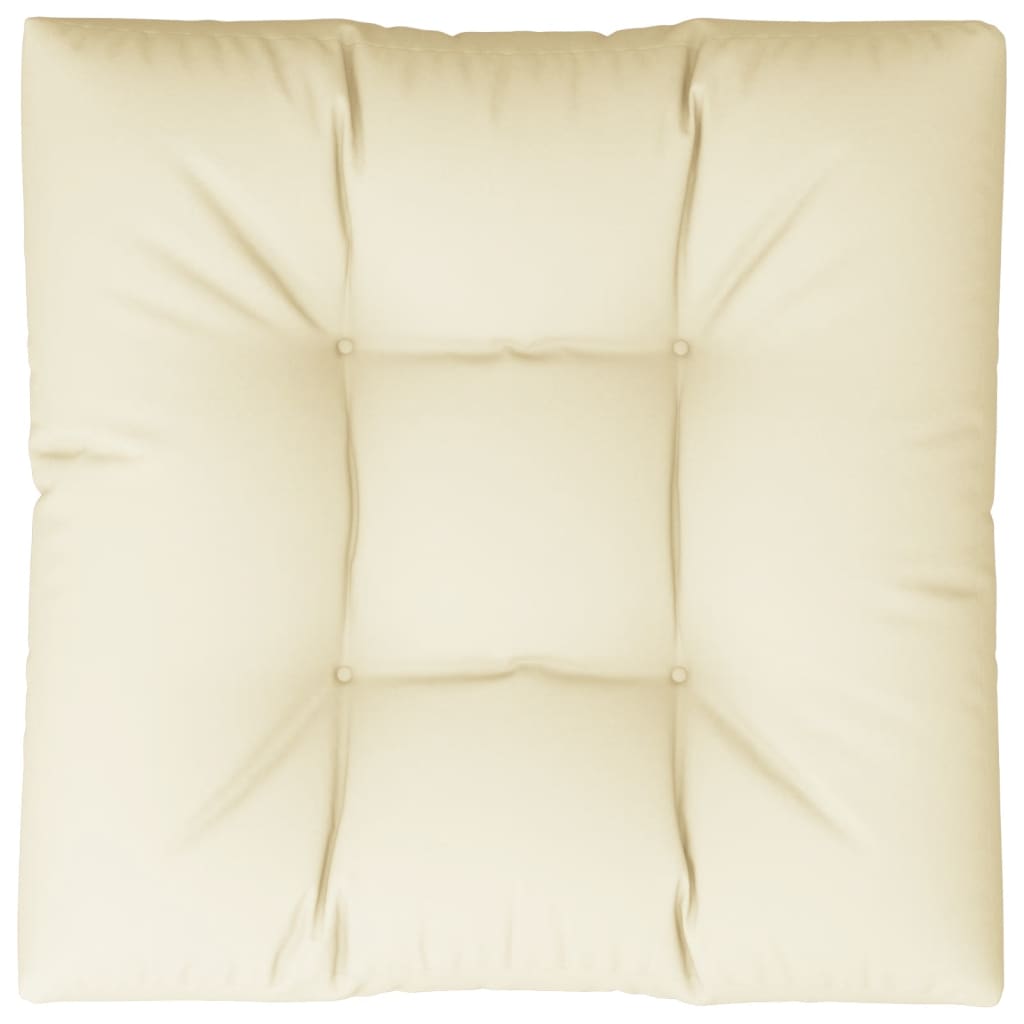 Cuscino per Pallet Crema 80x80x12 cm in Tessuto