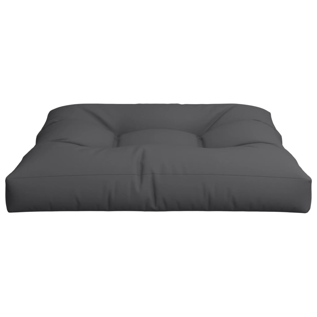 Cuscino per Pallet Nero 80x80x12 cm in Tessuto