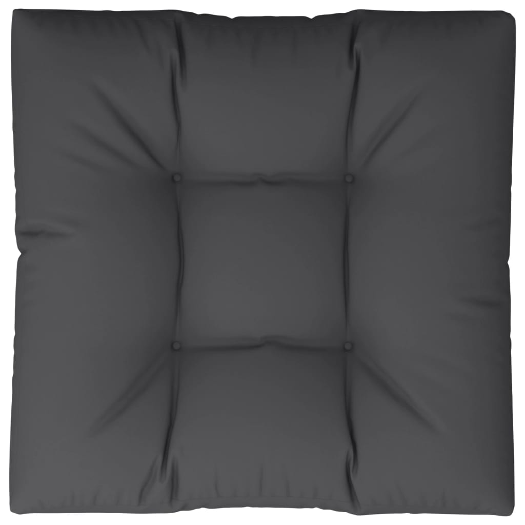 Cuscino per Pallet Nero 80x80x12 cm in Tessuto