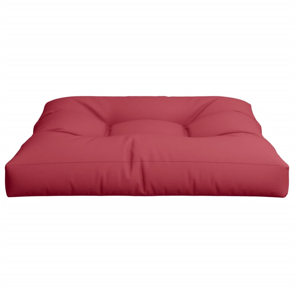 Cuscino per Pallet Rosso Vino 80x80x12 cm in Tessuto