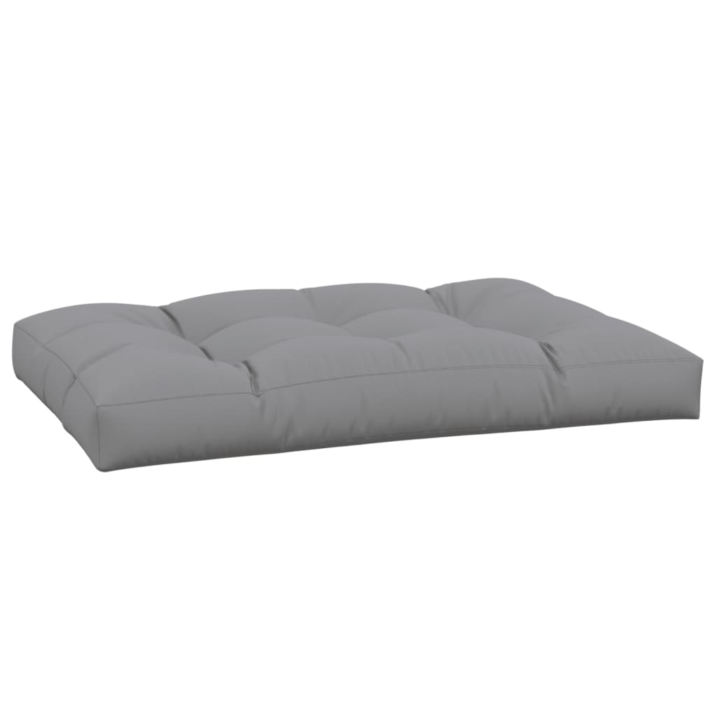 Cuscino per Pallet Grigio 120x80x12 cm in Tessuto