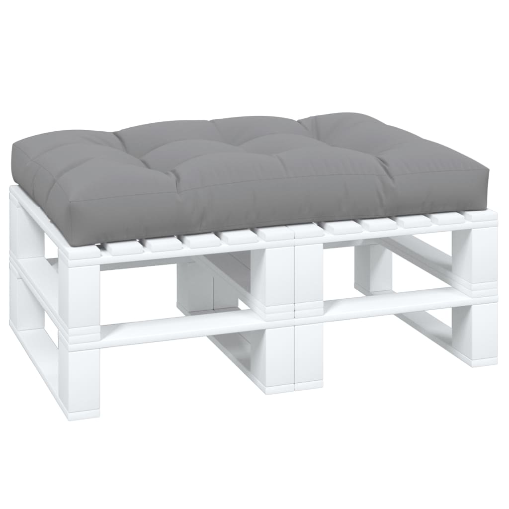 Cuscino per Pallet Grigio 120x80x12 cm in Tessuto