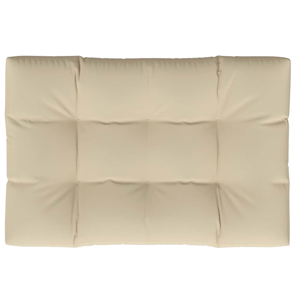 Cuscino per Pallet Beige 120x80x12 cm in Tessuto