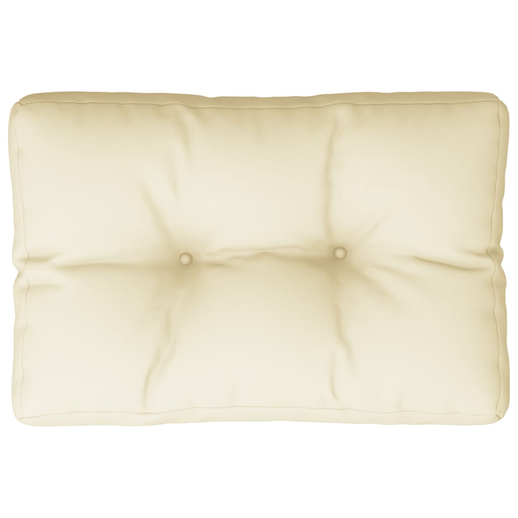 Cuscino per Pallet Crema 50x40x12 cm in Tessuto