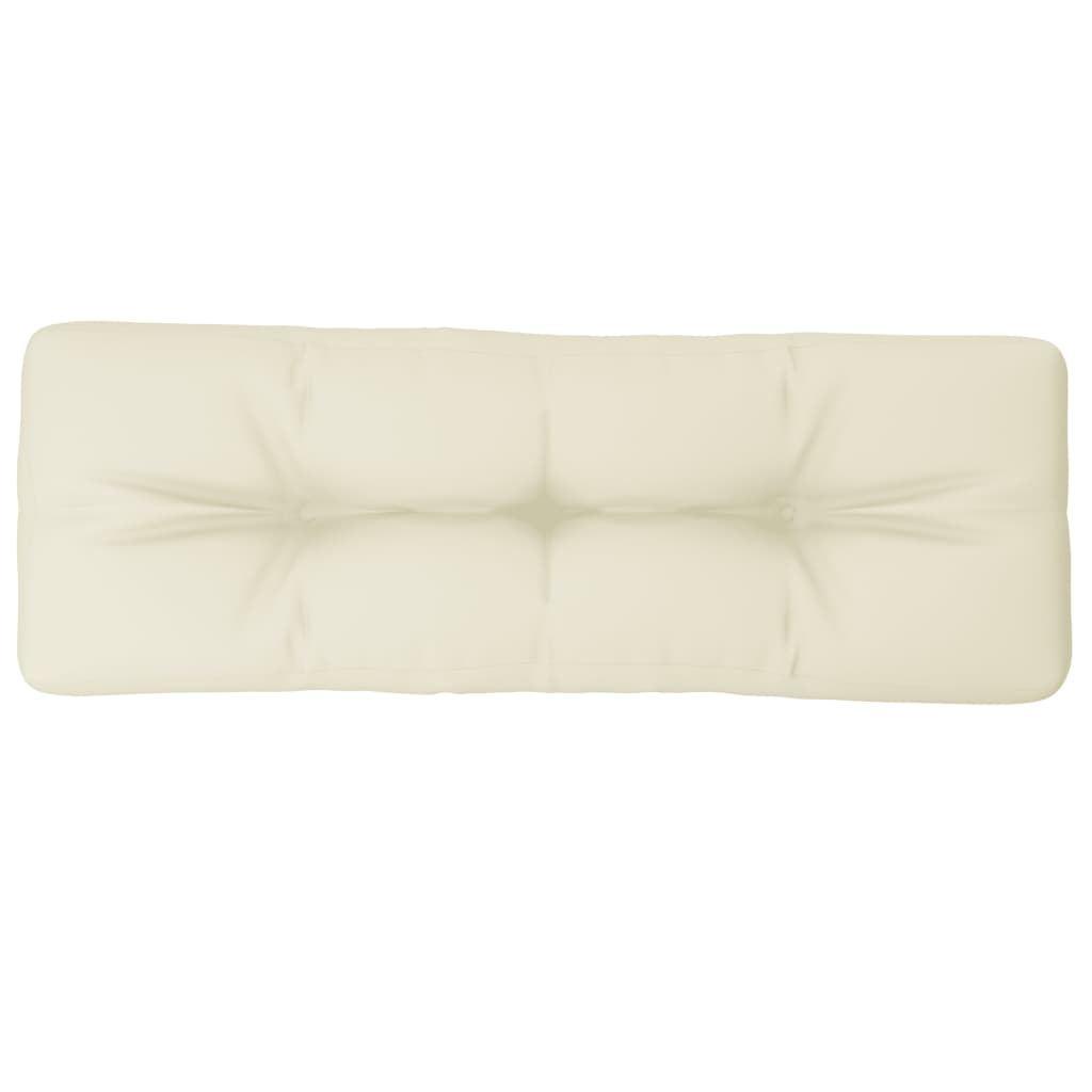 Cuscino per Pallet Crema 120x40x12 cm in Tessuto