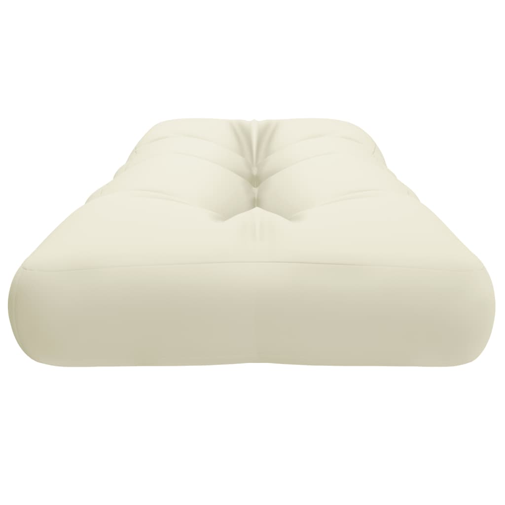Cuscino per Pallet Crema 120x40x12 cm in Tessuto