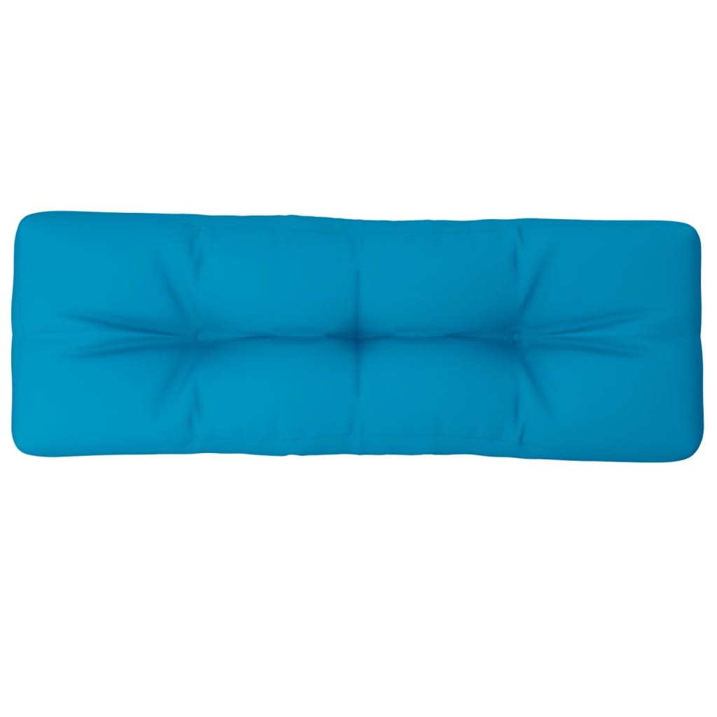 Cuscino per Pallet Blu Chiaro 120x40x12 cm in Tessuto