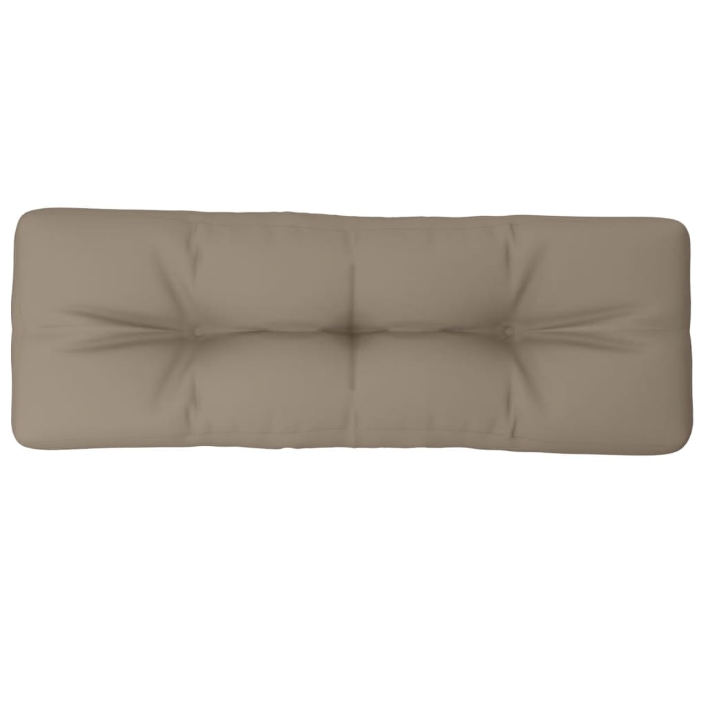 Cuscino per Pallet Tortora 120x40x12 cm in Tessuto