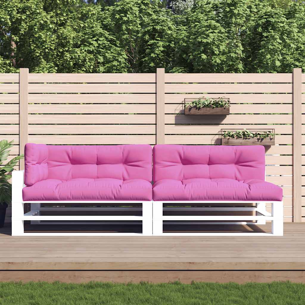 Cuscini per Pallet 5 pz Rosa in Tessuto